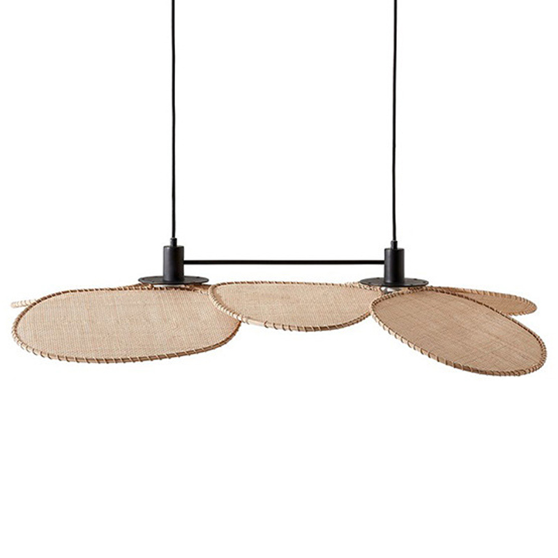 Подвесной светильник Takibi Two Lamp Pendant Древесина Черный Бежевый в Воронеже | Loft Concept 