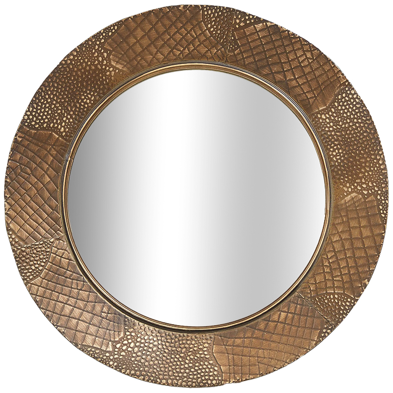 Круглое зеркало Rafferty Round Brass Mirror Латунь Зеркало в Воронеже | Loft Concept 