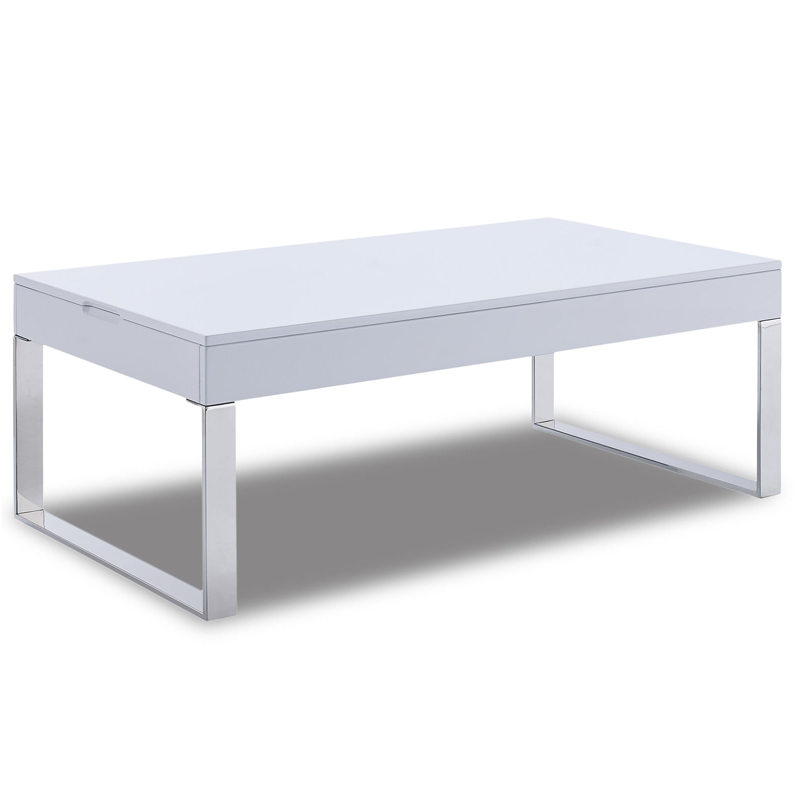 Кофейный стол Annecy Coffee Table white Белый Хром в Воронеже | Loft Concept 