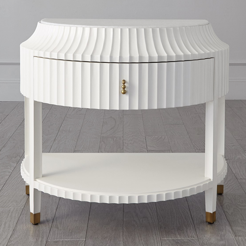 Тумба Charlotte Textured Bedside Chest  ivory ( слоновая кость ) в Воронеже | Loft Concept 