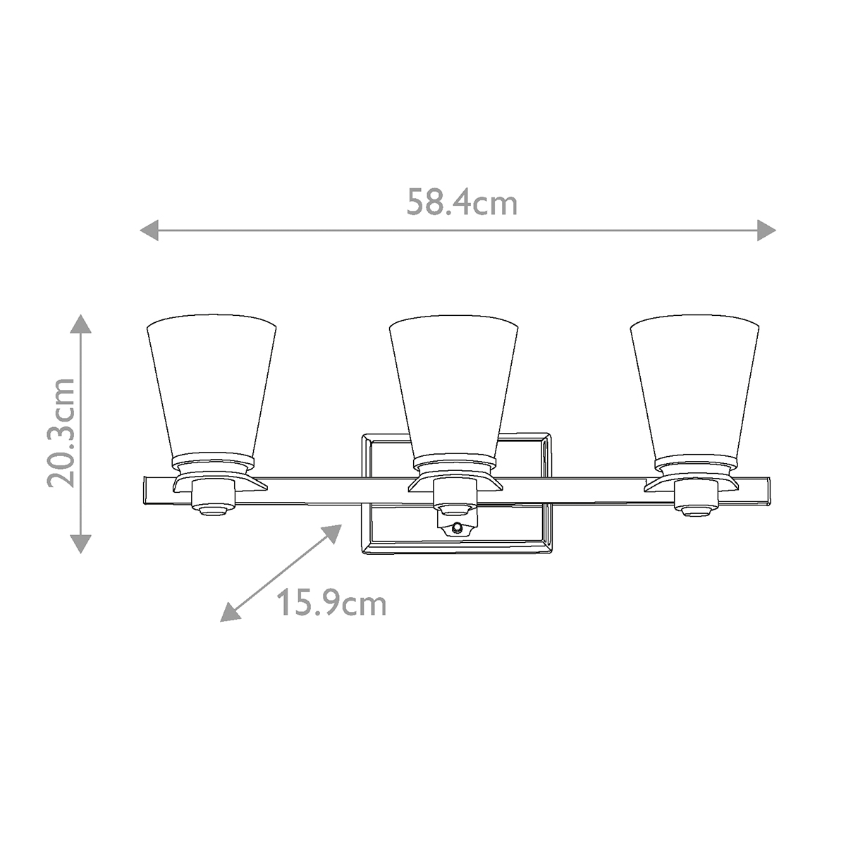 Бра для ванных комнат с белыми стеклянными конусными плафонами Hinkley в Воронеже