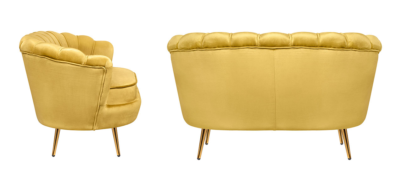 Диван желтый seashell yellow - фото №1