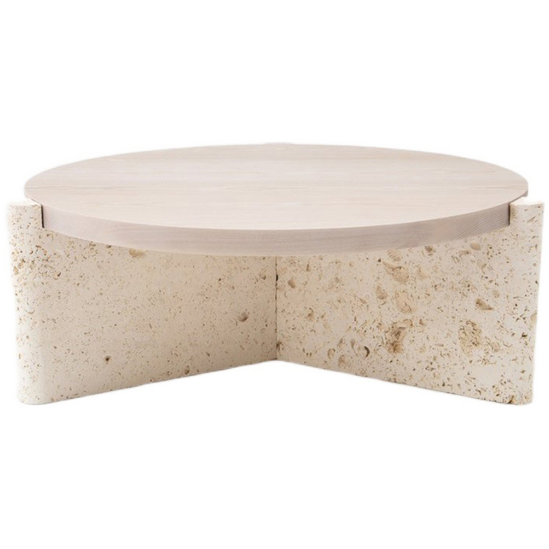 Кофейный стол Isla Travertine Coffee Table Бежевый в Воронеже | Loft Concept 