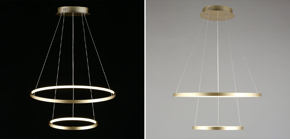 Люстра Ring Horizontal Double Gold Люстра Ring Horizontal Double Gold - Loft-Concept в Воронеже