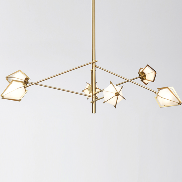 Люстра HARLOW Spoke Chandelier Gabriel Scott Латунь в Воронеже | Loft Concept 