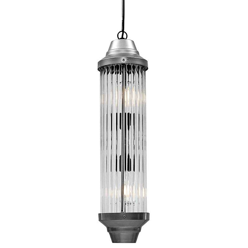 Подвесной светильник Transparent Tubes Pendant Хром Прозрачный в Воронеже | Loft Concept 