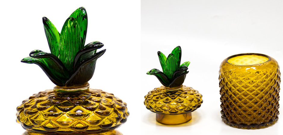 Ваза с крышкой Pineapple Transparent Amber S Ваза с крышкой Pineapple Transparent Amber S - Loft-Concept в Воронеже