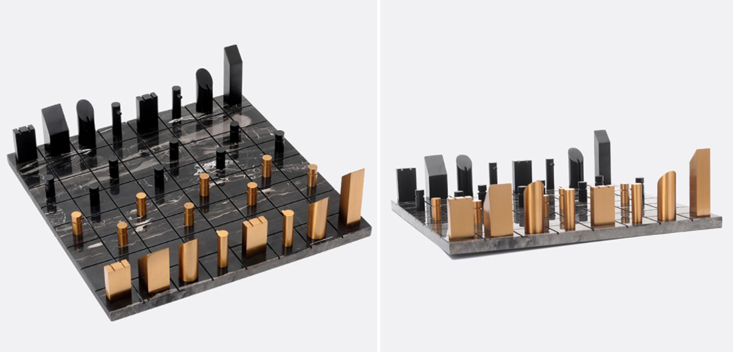 Шахматы из натурального мрамора - фото