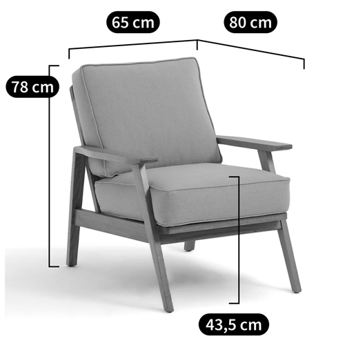 Кресло с каркасом из массива дуба Deniaud Oak Beige Armchair Кресло с каркасом из массива дуба Deniaud Oak Beige Armchair в Воронеже