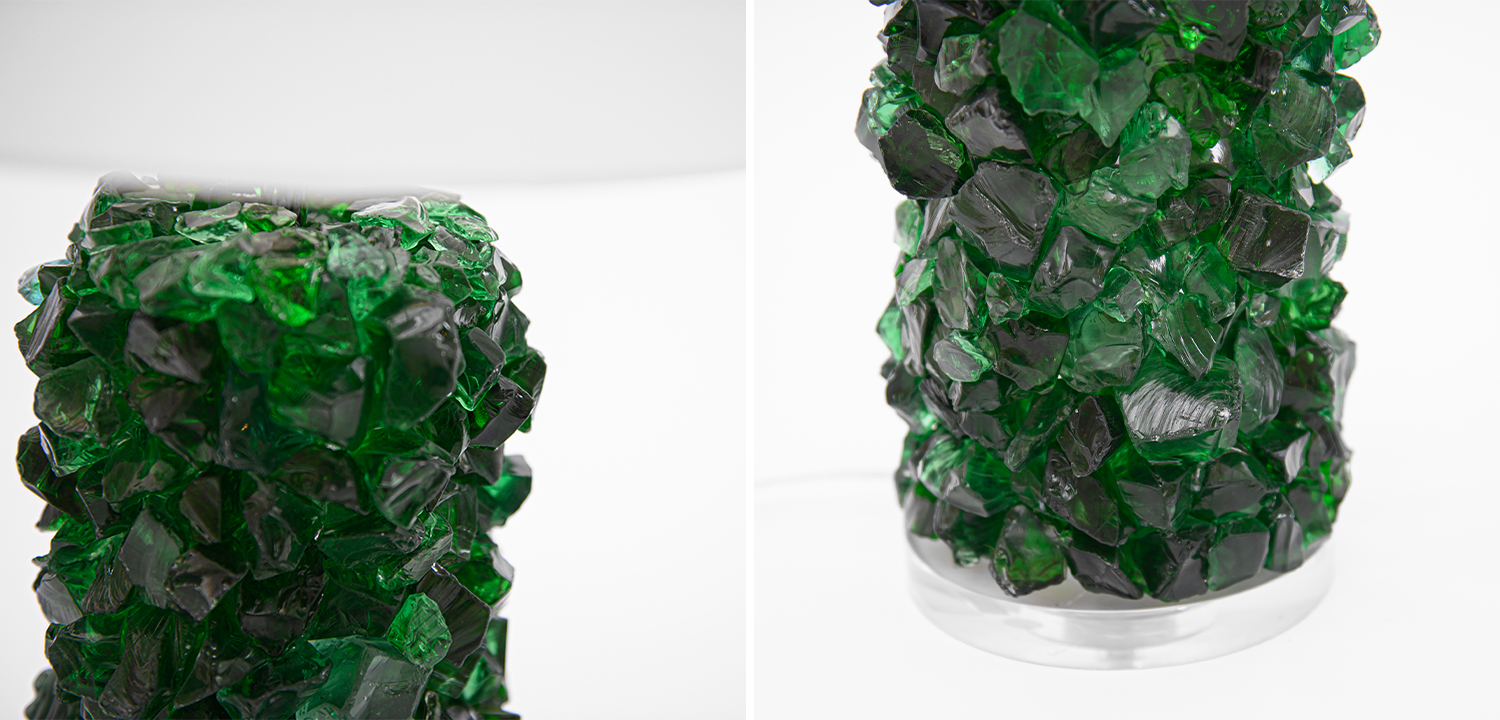 Настольная лампа Enide Green Table Lamp с абажуром - фото