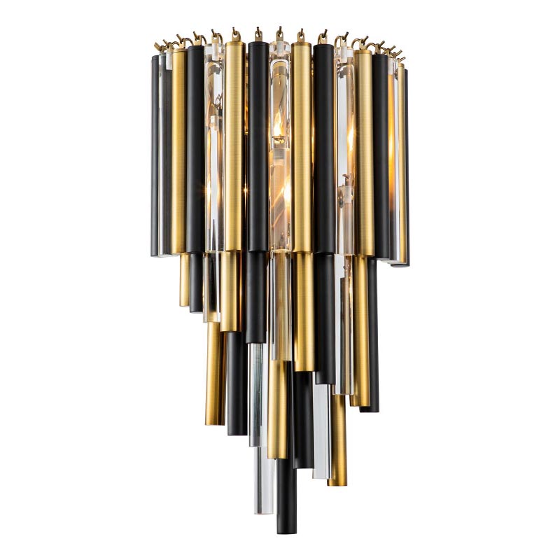 Бра Black Brass Symphony Wall Lamp Черный Латунь Прозрачный (Transparent) в Воронеже | Loft Concept 