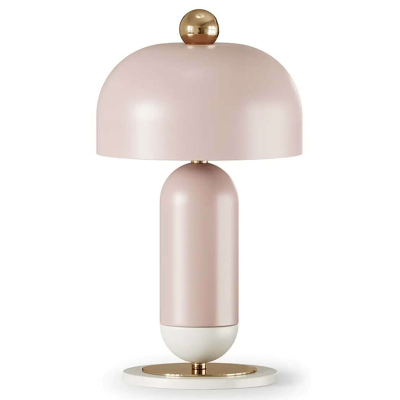 Meet Table lamp pink  Розовый пастельный Латунь в Воронеже | Loft Concept 