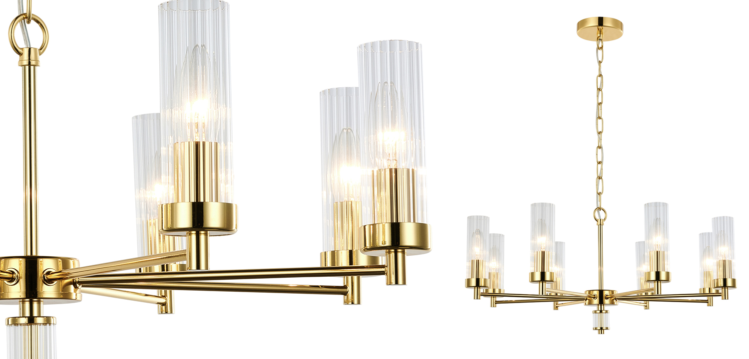 Люстра Jeanette Chandelier Gold 66 - фото