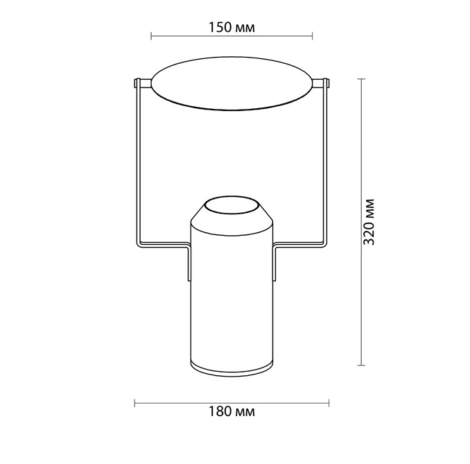 Настольная лампа Black Cylinder Table Lamp в Воронеже