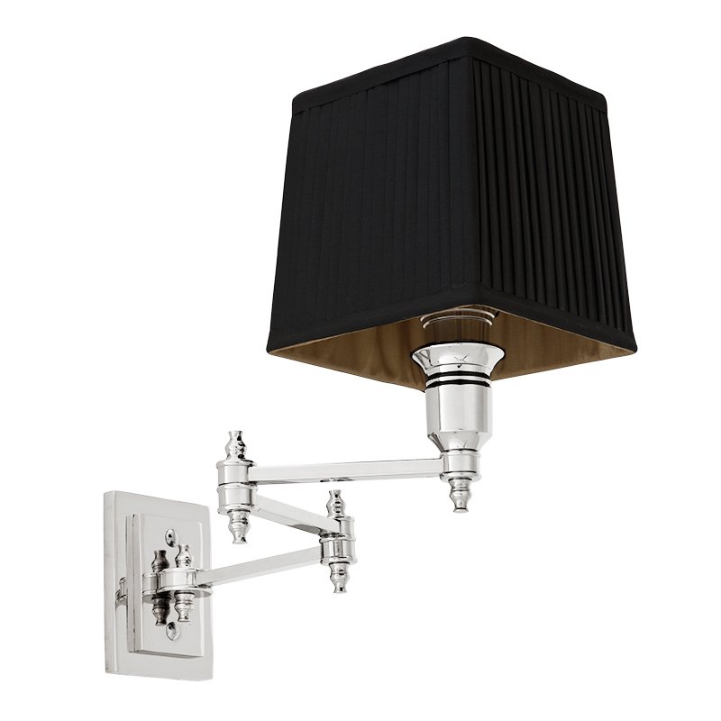 Бра Wall Lamp Lexington Swing Nickel+Black Никель Черный в Воронеже | Loft Concept 