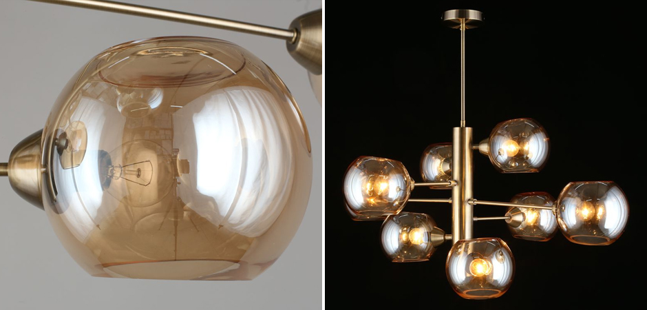 Люстра Staggered Glass Латунь Люстра Staggered Glass Латунь - Loft-Concept в Воронеже