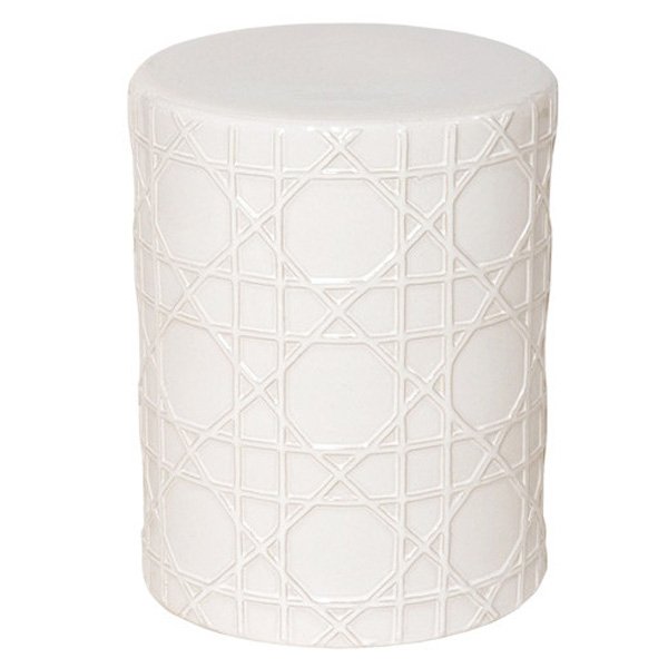 Керамический табурет Cane Garden Stool - White Белый в Воронеже | Loft Concept 