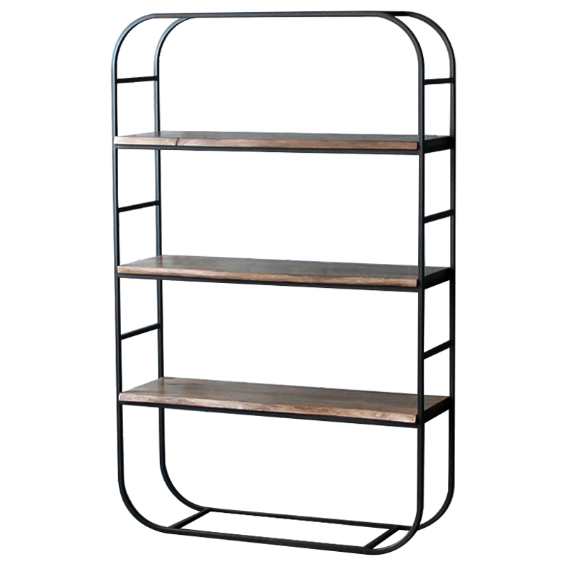 Стеллаж Holman Industrial Metal Rust Rack Черный Коричневый в Воронеже | Loft Concept 