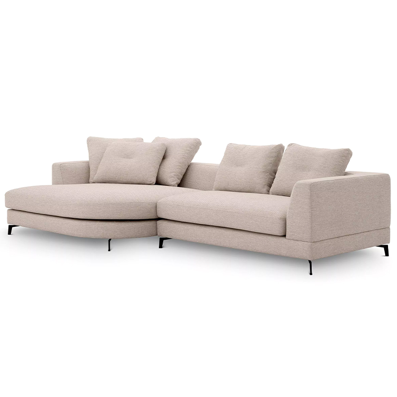 Диван Eichholtz Sofa Moderno S Left Бежевый Черный в Воронеже | Loft Concept 