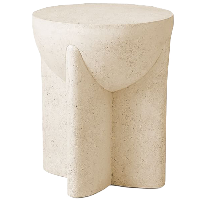 Приставной стол Lava Stone Side Table Травертин Бежевый Песочный Приставной стол Lava Stone Side Table Травертин Бежевый Песочный в Воронеже | Loft Concept