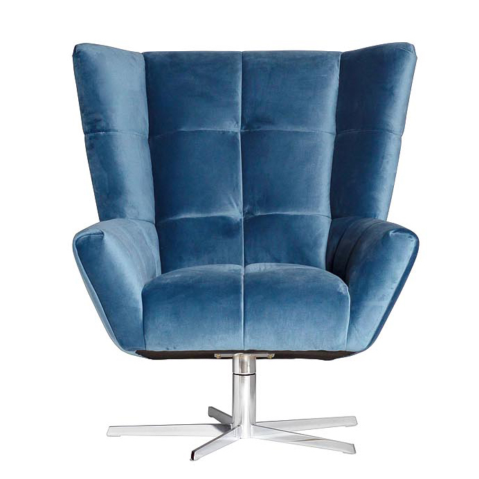 Кресло вращающееся Lord Armchair blue Синий Кресло вращающееся Lord Armchair blue Синий в Воронеже | Loft Concept