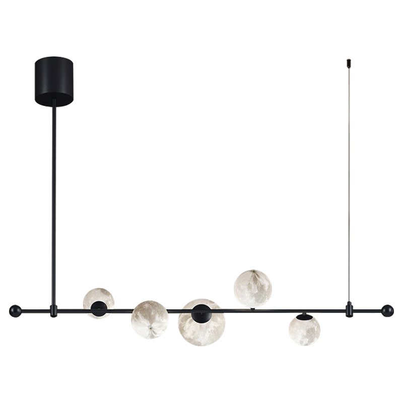 Светильник Tech Lighting Modern Rail Geometric Linear Suspension 5 Black Черный Белый в Воронеже | Loft Concept 