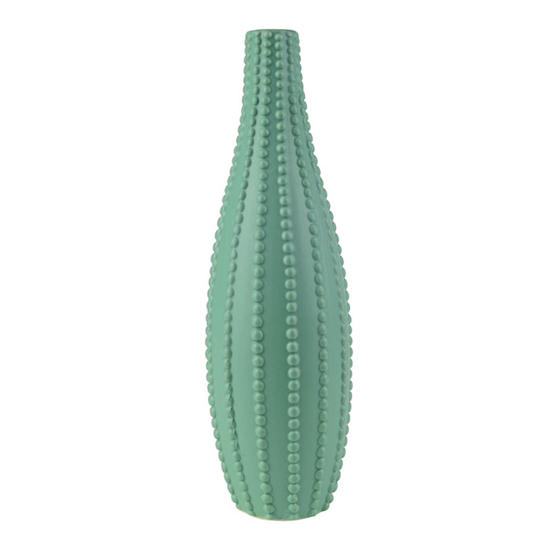 Ваза Ribbed Vase Narrow Throat turquoise 34 Бирюзовый в Воронеже | Loft Concept 