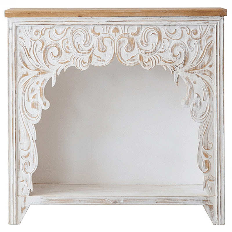 Консоль Indian Antique White Furniture Felicienne Console Древесина Белый в Воронеже | Loft Concept 