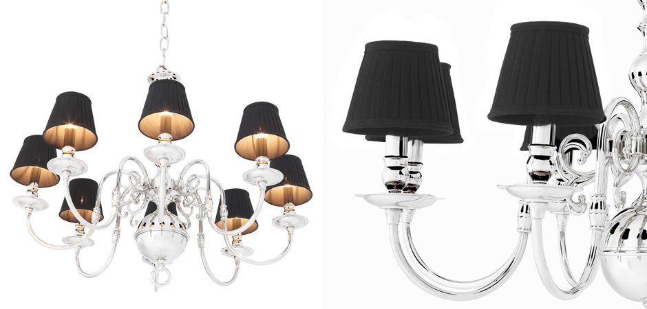 Люстра Eichholtz Chandelier Bourbon Nickel - Loft-Concept в Воронеже