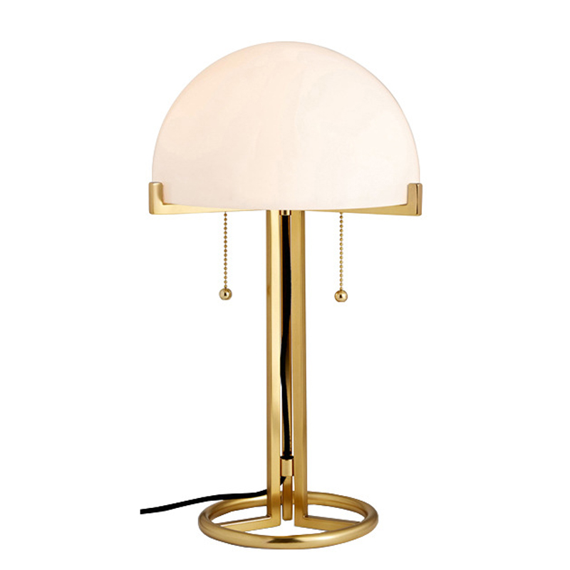 Настольная лампа White Dome Table Lamp Глянцевое золото Белый в Воронеже | Loft Concept 