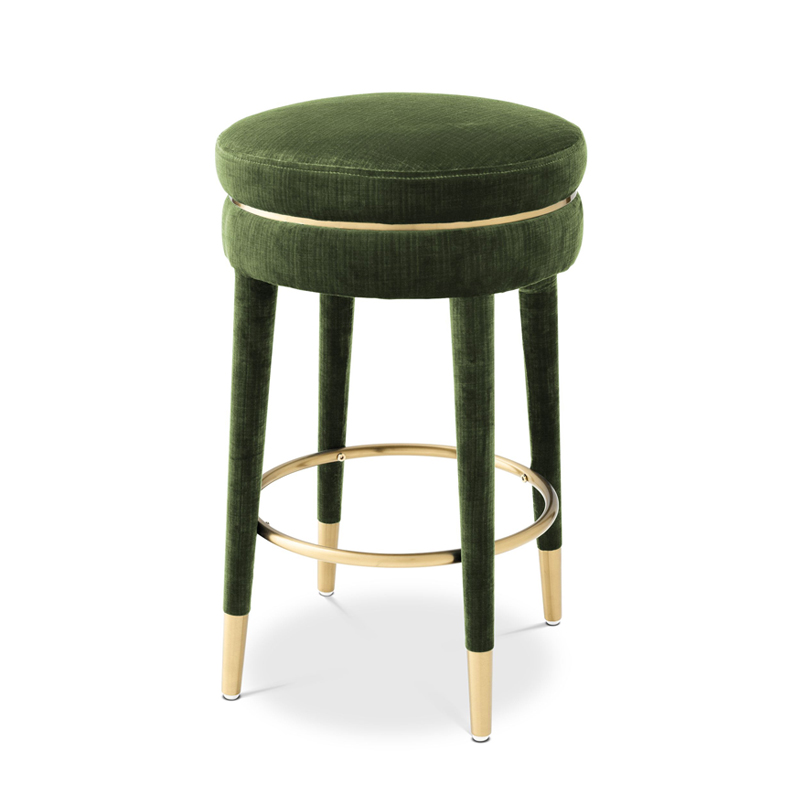 Полубарный стул Eichholtz Counter Stool Parisian green Зеленый Латунь в Воронеже | Loft Concept 