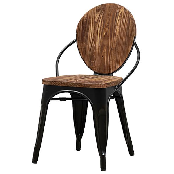 Стул Tolix chair Wooden Black Дуб темный Черный в Воронеже | Loft Concept 