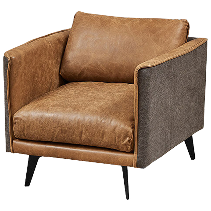 Кресло Caramel Leather & Textiles Armchair Карамель Серый в Воронеже | Loft Concept 