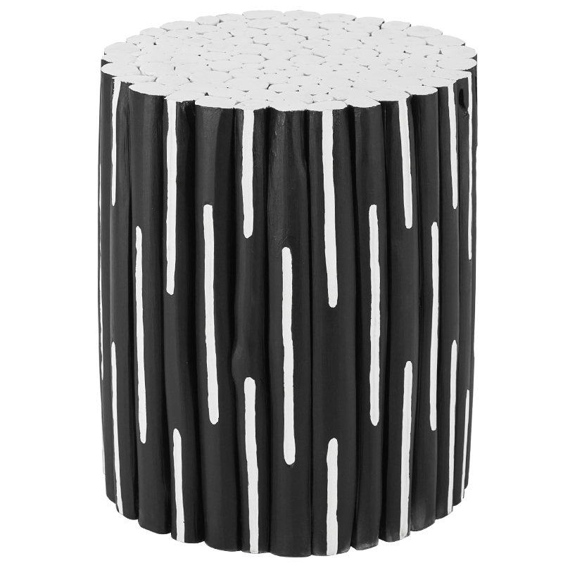 Приставной стол Table Licorice Sticks Black White Черно-белый в Воронеже | Loft Concept 