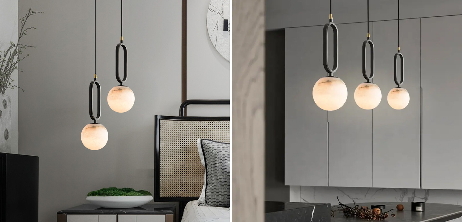 Подвесной светильник Reine Marble Hanging Lamp - фото №1