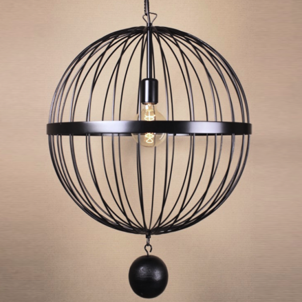 Подвесной светильник Wire Cage Pendant Spher Black Черный в Воронеже | Loft Concept 