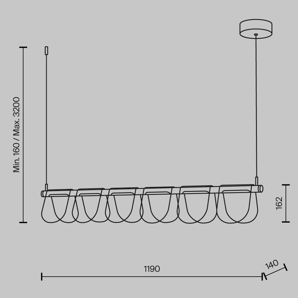 Люстра подвесная Fluffy 3000К 30Вт в Воронеже