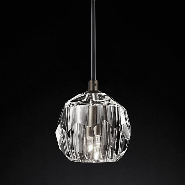 Подвесной светильник Boule De Cristal Single Rod Pendant Chrome Хром в Воронеже | Loft Concept 