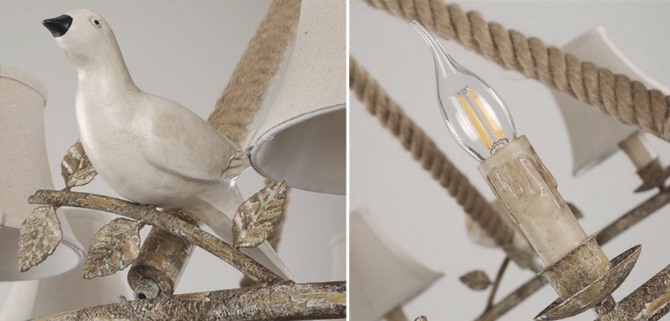 Люстра Norman Bird Forest Patina 6 Люстра Norman Bird Forest Patina 6 - Loft-Concept в Воронеже