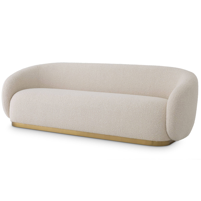 Диван Eichholtz Sofa Brice Boucle cream Кремовый Латунь в Воронеже | Loft Concept 