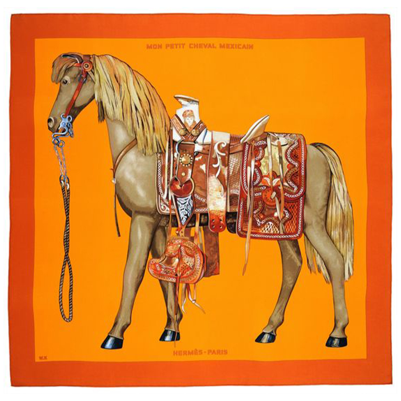 Плед Hermes Horse Orange Plaid Оранжевый в Воронеже | Loft Concept 