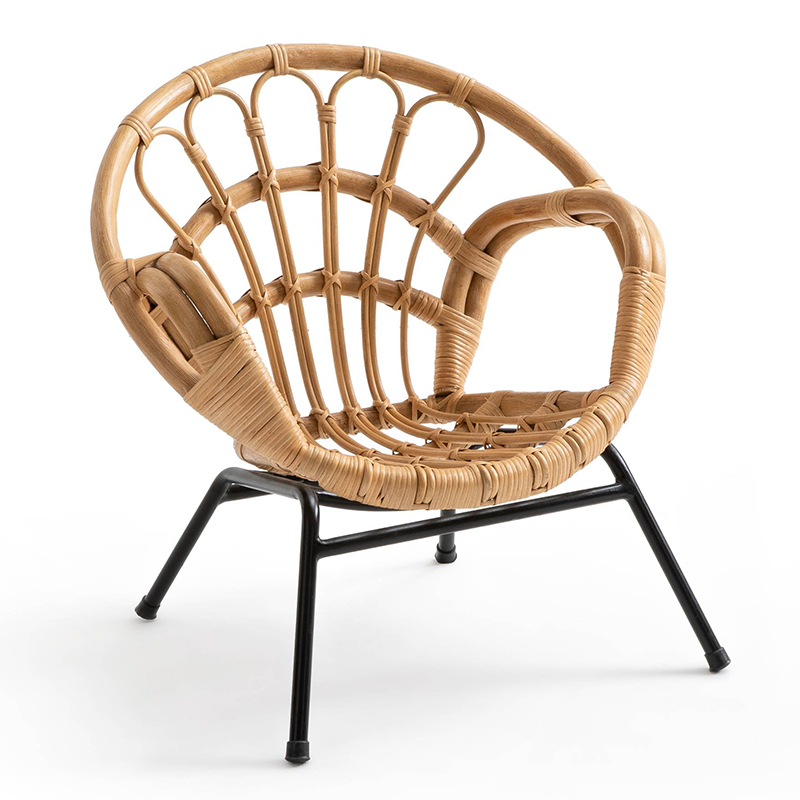 Кресло детское Wicker Baby Chair Бежевый Черный в Воронеже | Loft Concept 