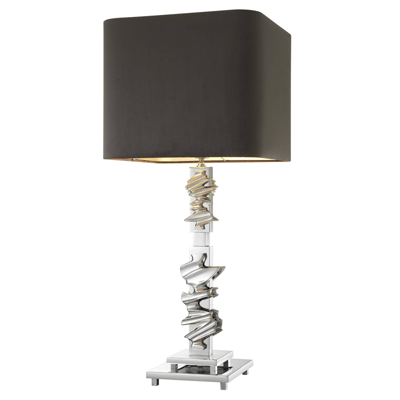 Настольная лампа Eichholtz Table Lamp Abruzzo Nickel Никель Серый в Воронеже | Loft Concept 