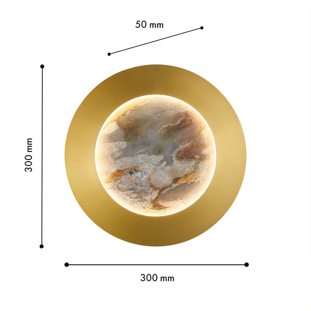 Бра в форме диска цвета латунь Brass Borders в Воронеже
