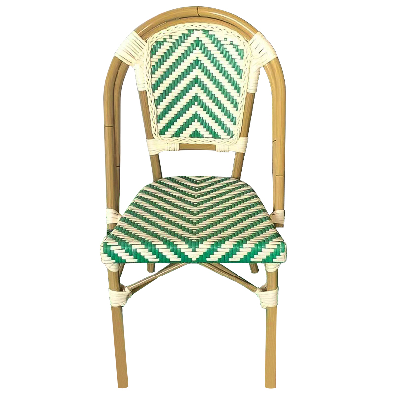 Стул ротанг Wicker Fabian Rattan Chair Green Древесина Зеленый Бежевый в Воронеже | Loft Concept 