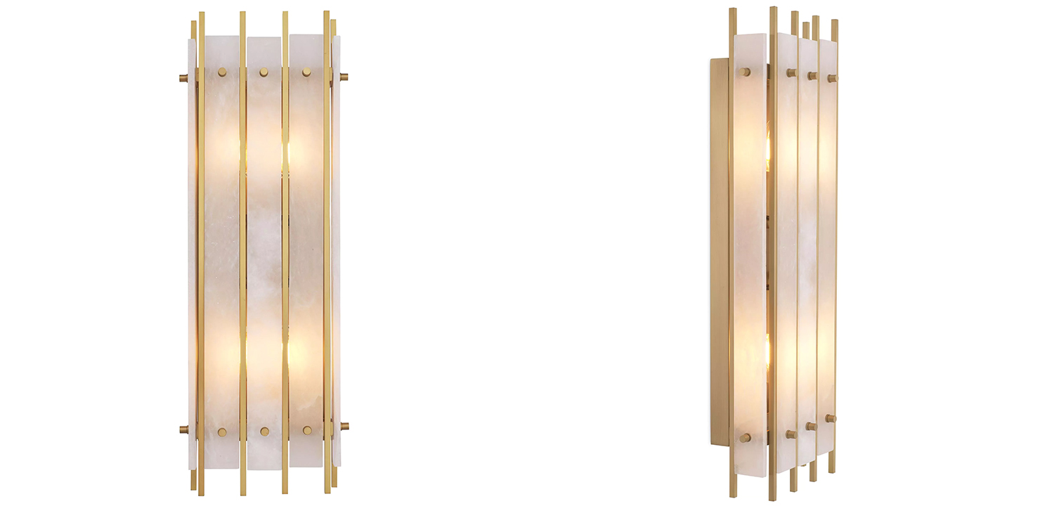 Бра Eichholtz Wall Lamp Sparks L Alabaster - фото