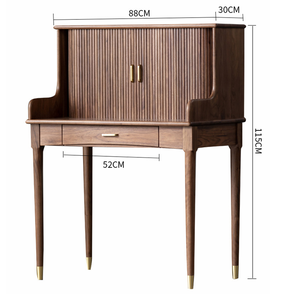 Туалетный стол деревянный с ящиком и зеркалом Moon Walnut Furniture Туалетный стол деревянный с ящиком и зеркалом Moon Walnut Furniture в Воронеже