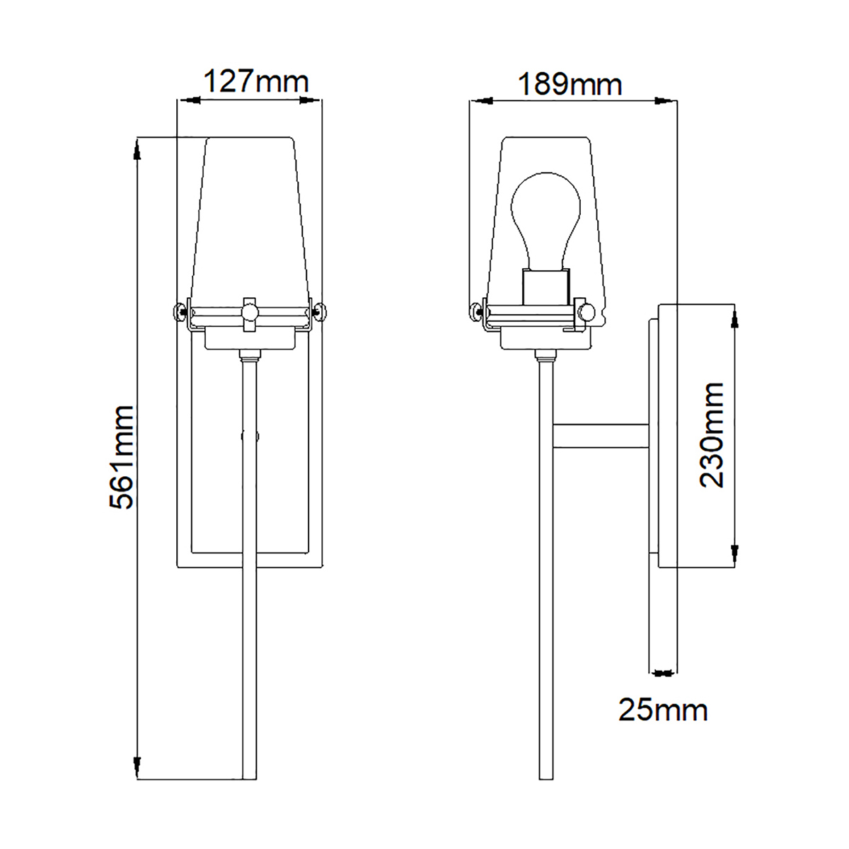 Бра с прозрачным стеклянным плафоном Kichler в Воронеже