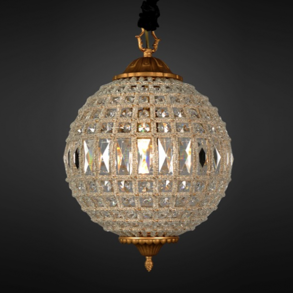 Люстра RH 19th c. Casbah Crystal Pendant 32 Темная бронза винтаж в Воронеже | Loft Concept 