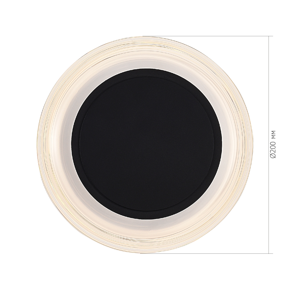 Бра круглое черный/прозрачный Plumpness LED 7 в Воронеже